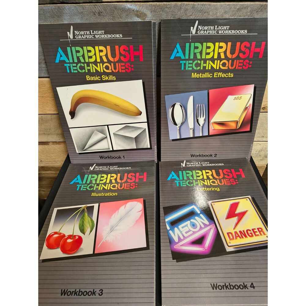 North Light Graphic Workbooks - Airbrush Techniques Books 1 - 4